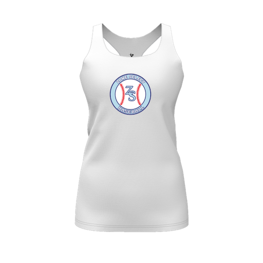 [FT0TRBWH-FYS-LOGO1] Decker Racerback Tank Top (Female Youth S, White, Logo 1)