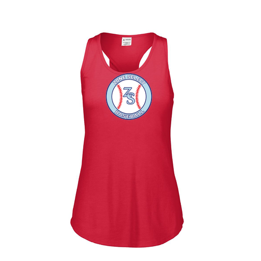 [3078.V96.S-LOGO1] Ladies Tri Blend Tank Top (Female Adult S, Red, Logo 1)