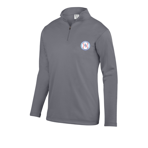 [FOLQFFGY-AS-LOGO1] Decker Men's FlexFleece 1/4 Zip (Adult S, Gray, Logo 1)