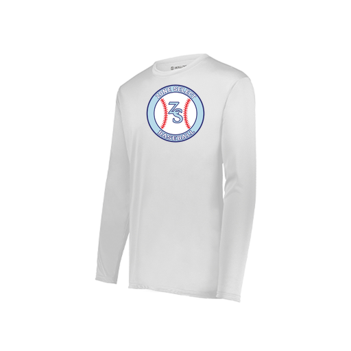 [222823.005.S-LOGO1] Youth LS Smooth Sport Shirt (Youth S, White, Logo 1)