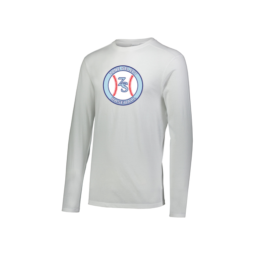 [FTLCUBWH-YS-LOGO1] Decker Youth Tri-Blend T-Shirt - Long Sleeve (Youth S, White, Logo 1)