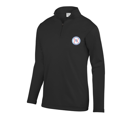 [FOLQFFBK-YS-LOGO1] Decker Youth FlexFleece 1/4 Zip (Youth S, Black, Logo 1)