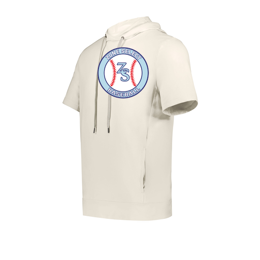 [222605-WHT-YS-LOGO1] YOUTH VENTURA SOFT KNIT SHORT SLEEVE HOODIE (Youth S, White, Logo 1)
