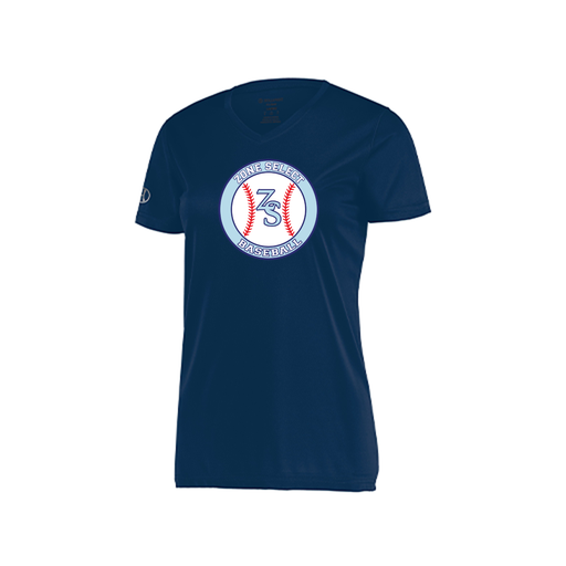 [222820.065.S-LOGO1] Ladies Movement Dri Fit Shirt (Female Adult S, Navy, Logo 1)